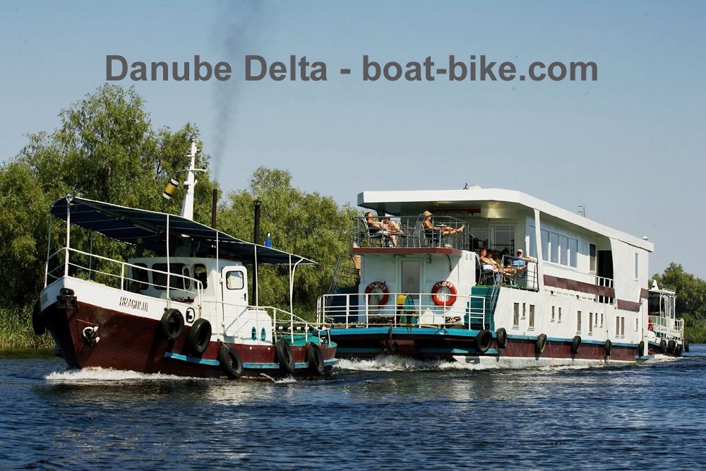 Towered Barge in Danube Delta