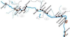 Cycling Cruise Passau - Hungary with Puszta - map