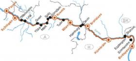 Mit Rad & Schiff bis Budapest - Karte