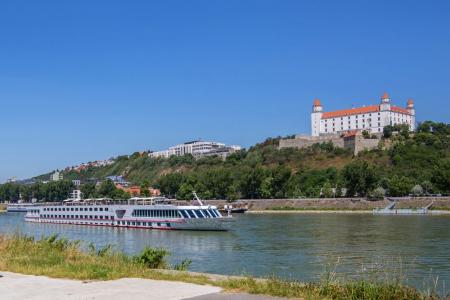 Boat & bike on Danube river